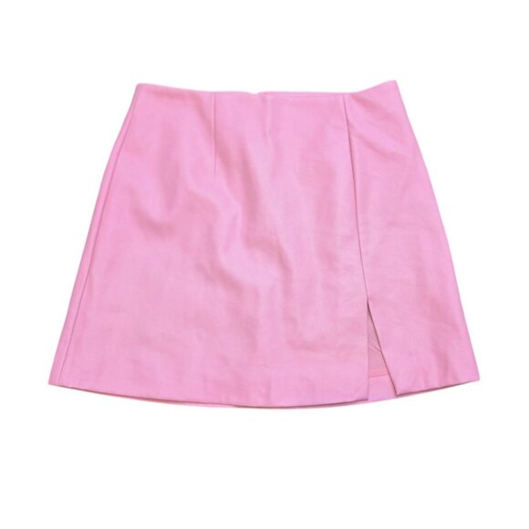 Maeve Dresses & Skirts - Maeve by Anthropologie Size 8 Women's Skirt Faux Leather Bubblegum Pink